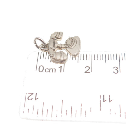 O.C. TANNER 925 Sterling Silver Vintage Retro Rotary Phone Mini Charm Pendant