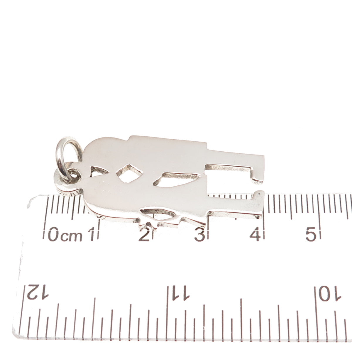 800 Silver Vintage Italy Kissing Couple Charm Pendant