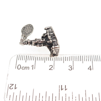 Walt Disney 925 Sterling Silver Vintage Cinderella Castle 3D Charm Pendant