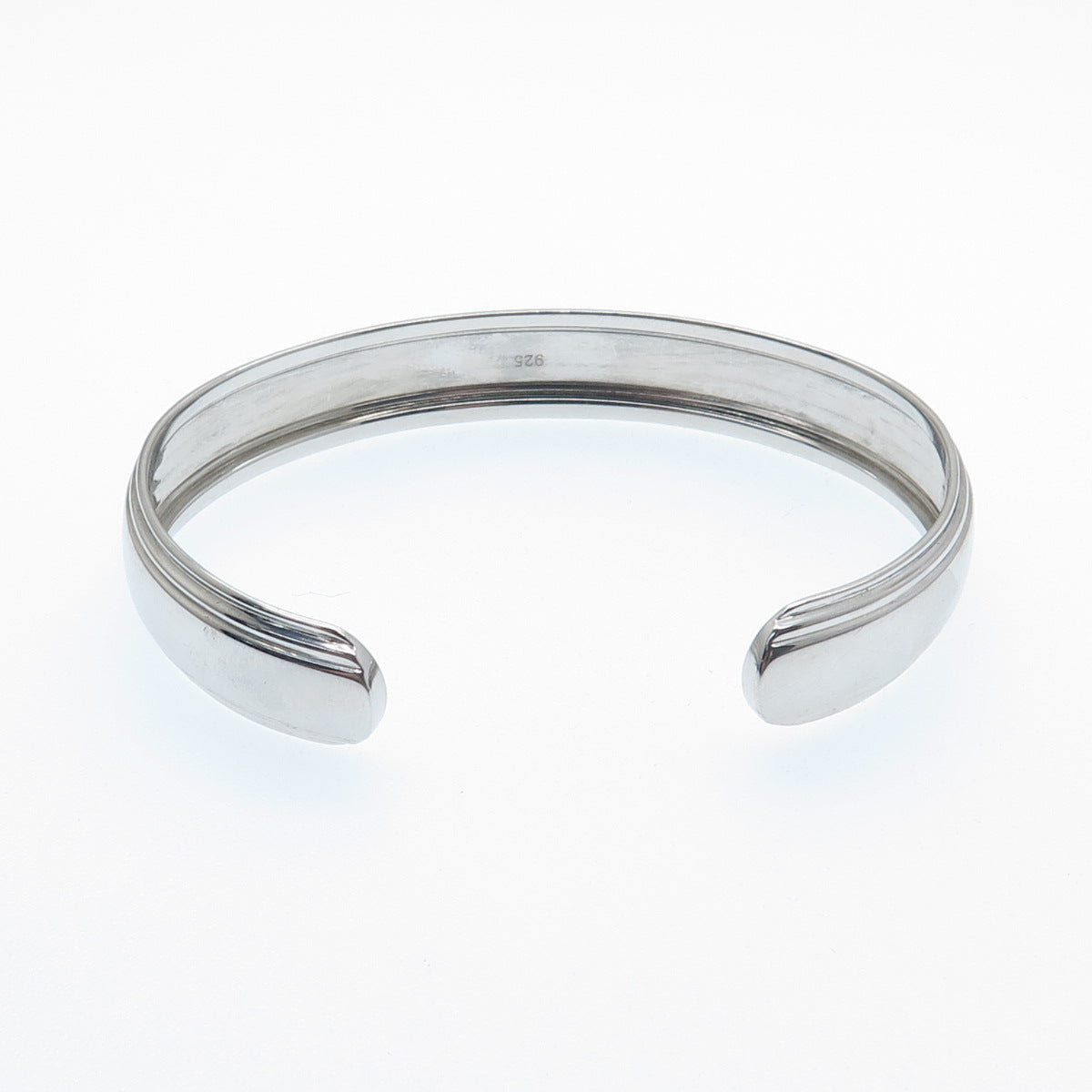 925 Sterling Silver Vintage Modernist Adjustable Cuff Bracelet 7"