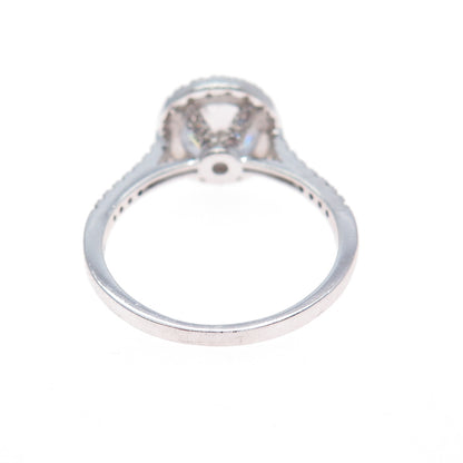 925 Sterling Silver Round-Cut C Z Engagement Ring Size 7
