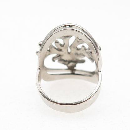 Tahara 925 Sterling Silver Vintage Tree of Life Oxidized Ring Size 6.25