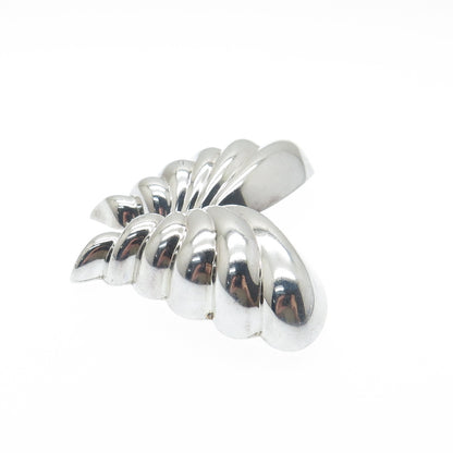 JONDELL 925 Sterling Silver Vintage Spain Puffy Butterfly Pin Brooch