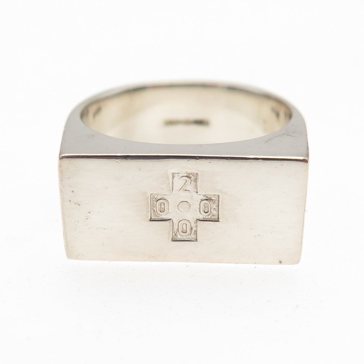 925 Sterling Silver Vintage 2000 RT Birmingham Millennium Ring Size 9.25