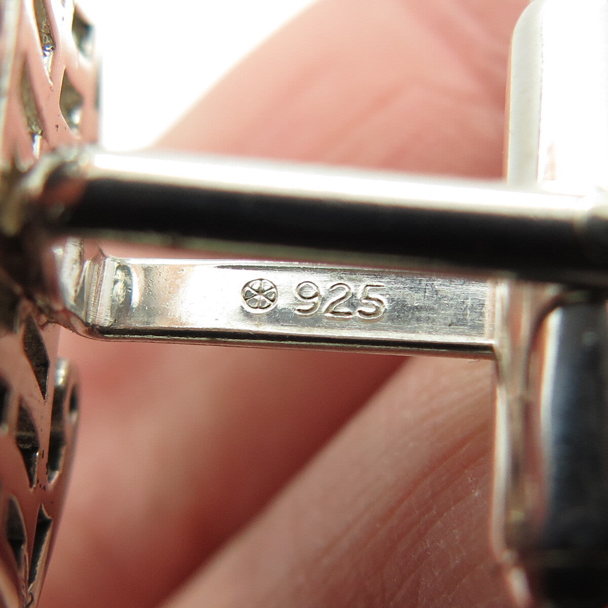 925 Sterling Silver Vintage Engravable Ornate Cufflinks