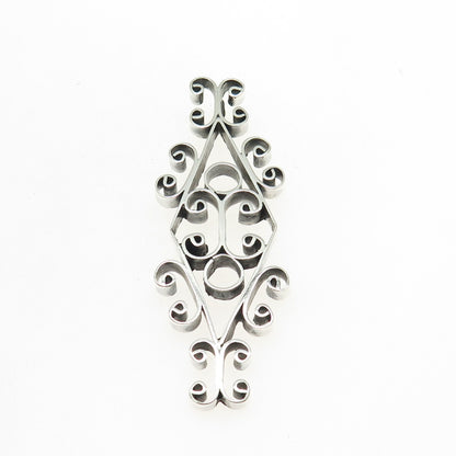 925 Sterling Silver Vintage Mexico Modernist Pendant