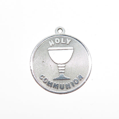 MARC MERCY 925 Sterling Silver Vintage Holy Communion Mini Charm Pendant
