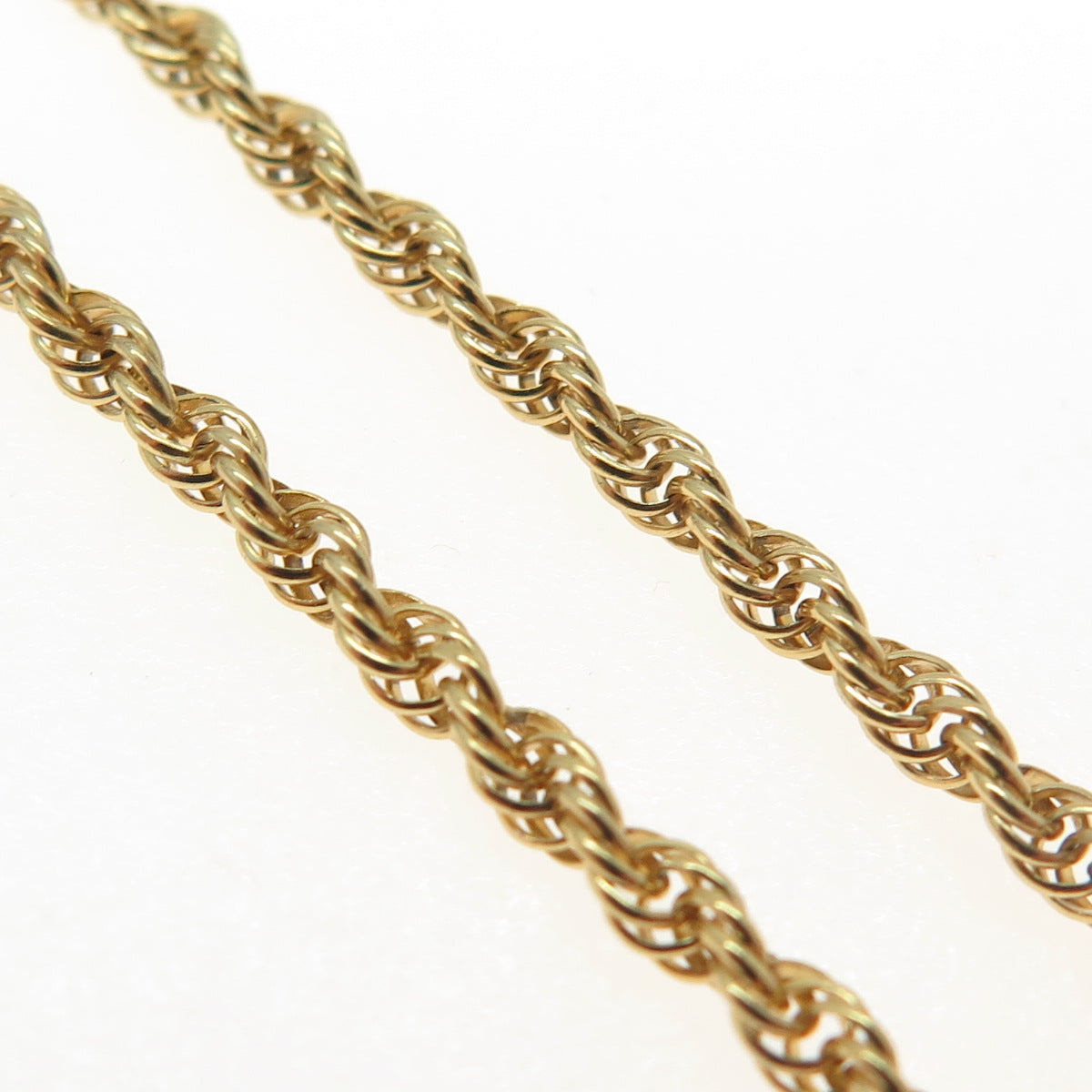 925 Sterling Silver Gold Plated Canada Twisted Rope Chain Necklace 24"