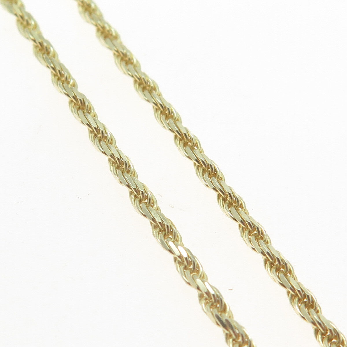 P. LUX 925 Sterling Silver Gold Plated Italy Twisted Rope Chain Necklace 24"