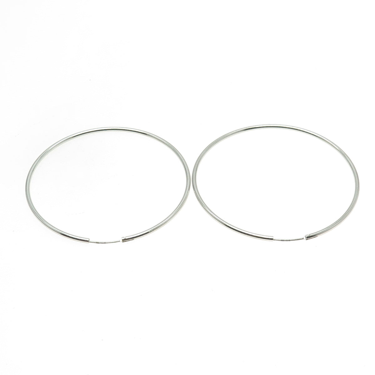 925 Sterling Silver Large Hoop Earrings