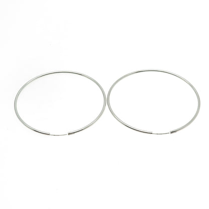 925 Sterling Silver Large Hoop Earrings