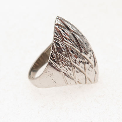 Michael Anthony 925 Sterling Silver Diamond-Shape Dome Ring Size 5