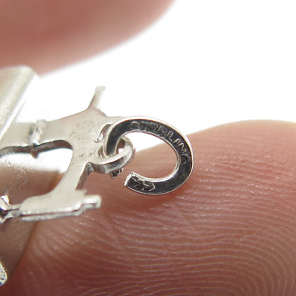 CARL ART 925 Sterling Silver Antique Art Deco Sewing Machine 3D Pendant