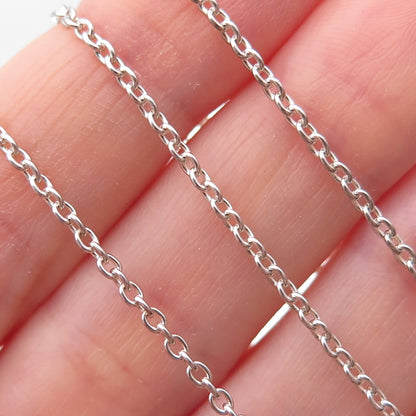 925 Sterling Silver Cable Chain Necklace 16"