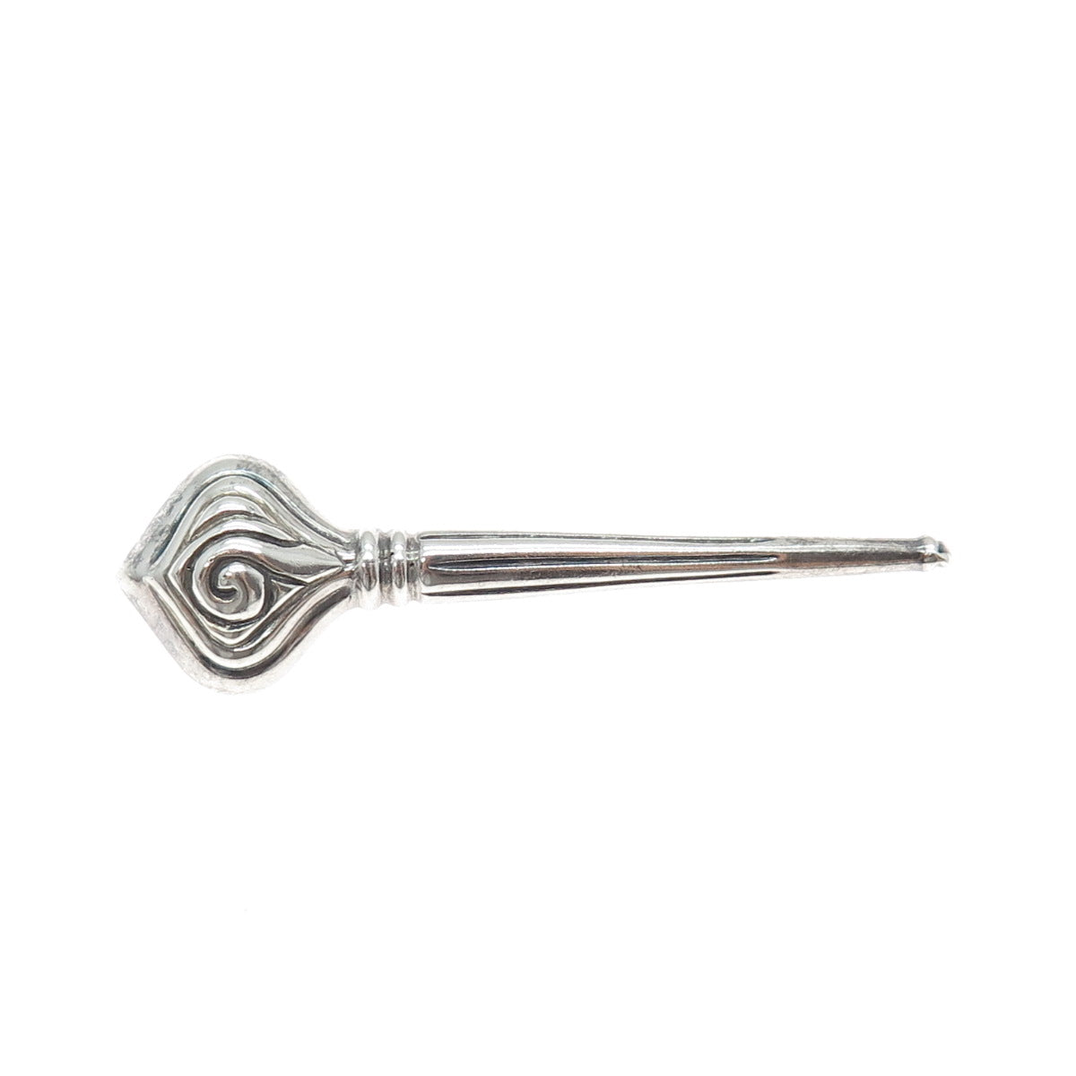 ZINA 925 Sterling Silver Vintage Torch Oxidized Pin Brooch