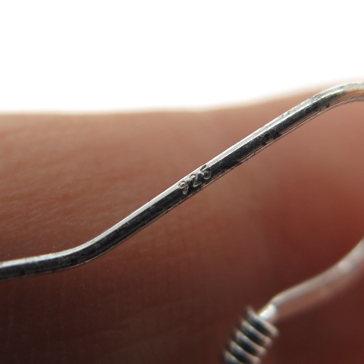 925 Sterling Silver Vintage Ornate Rose Flower Dangle Earrings