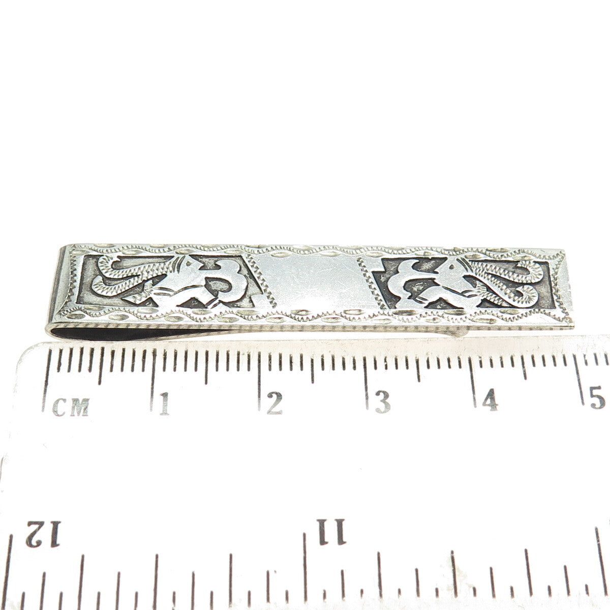 900 Silver Vintage Guatemala Tribal Tie Clip