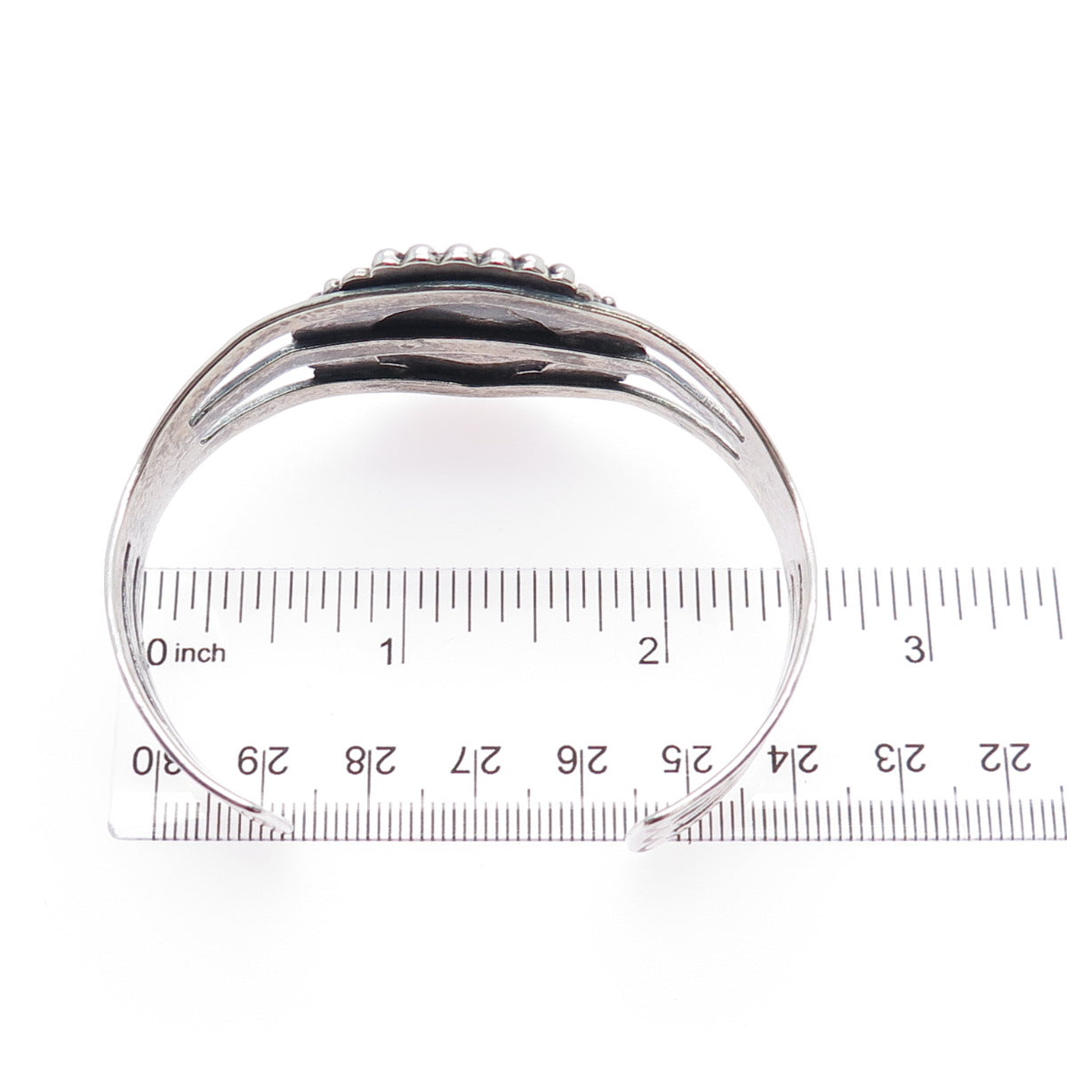 Old Pawn 925 Sterling Silver Vintage Royston Turquoise Adjustable Bracelet 6.75"