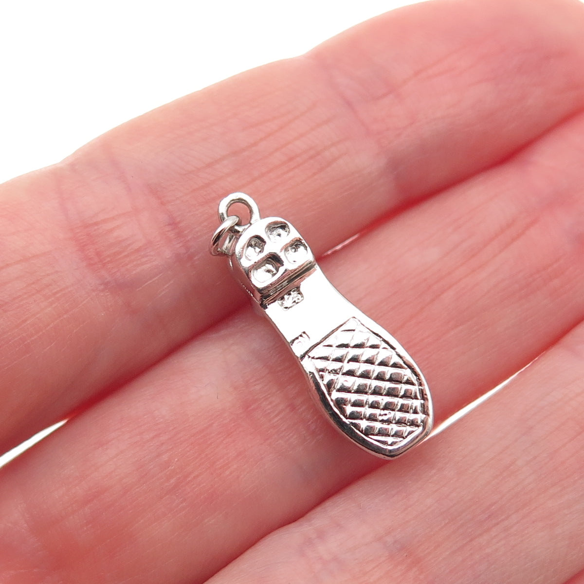 925 Sterling Silver Vintage Enamel Sandal Shoe 3D Mini Charm Pendant