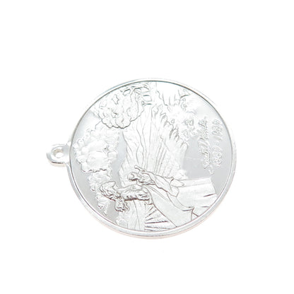 925 Sterling Silver Vintage South Dakota 1889-1989 40th State Charm Pendant