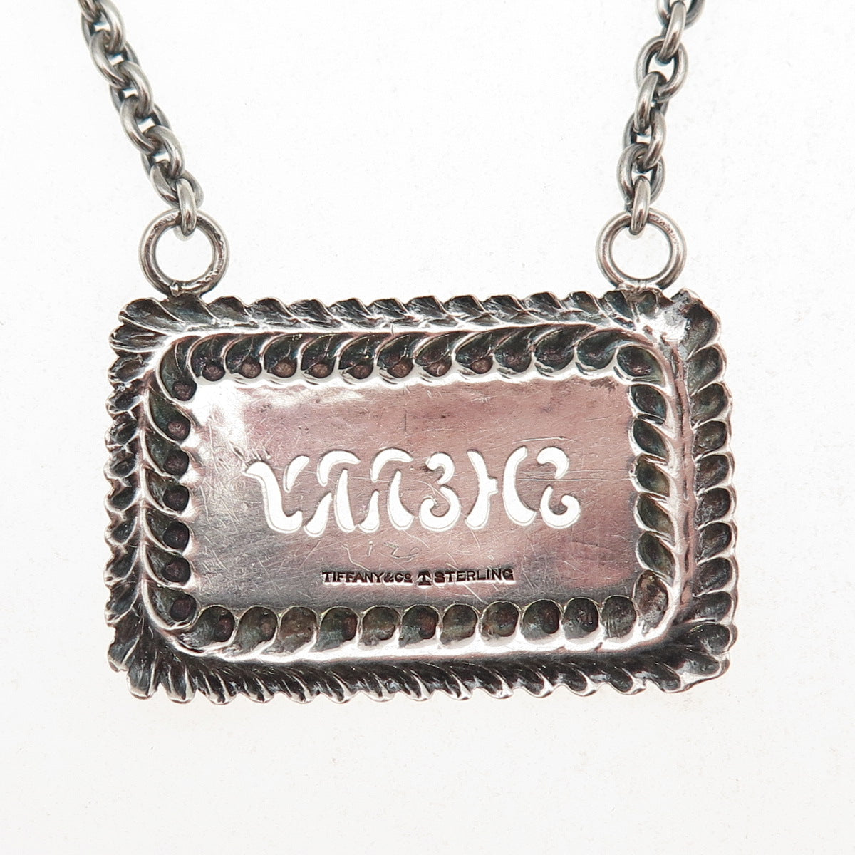 Tiffany & Co. 925 Sterling Silver Antique Art Deco Sherry Bottle Tag