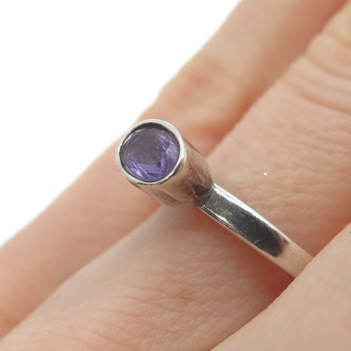 JAY KING DESERT ROSE 925 Sterling Silver Vintage Real Amethyst Ring Size 6