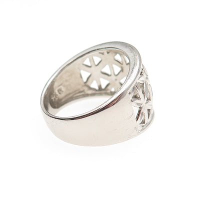 Ross Simons 925 Sterling Silver Butterfly Pattern Ring Size 7.25