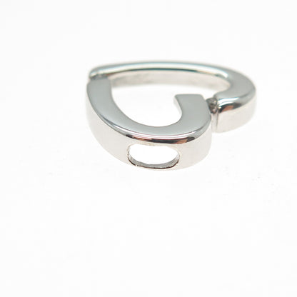 925 Sterling Silver Real Round-Cut Diamond Heart Mini Slide Charm Pendant