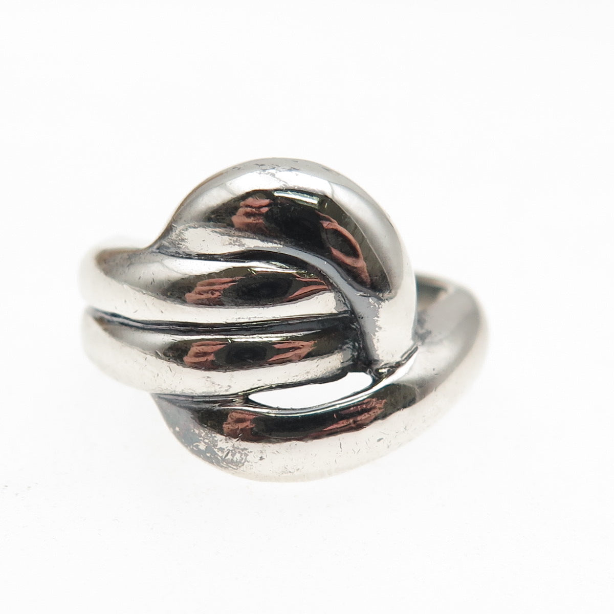 Chapal Zenray 925 Sterling Silver Vintage Modernist Oxidized Ring Size 5.75