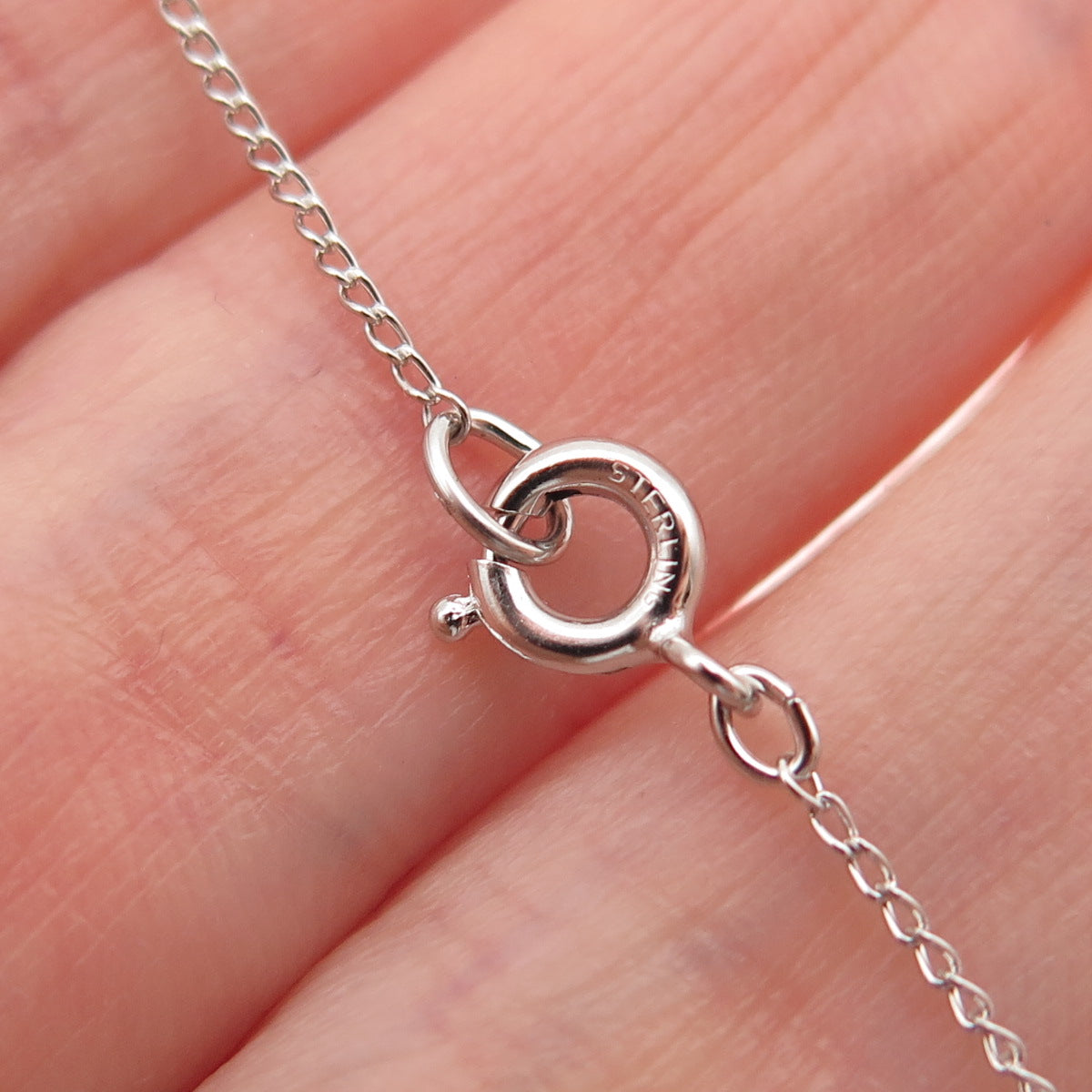 LAMODE 925 Sterling Silver Vintage Brushed Round Tag Cable Chain Necklace 16"