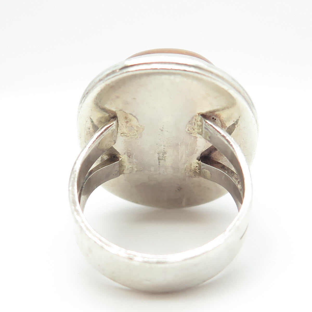 TSJC Tom Jenny Schlecht Sterling Silver Vintage Real Egg Yolk Amber Ring Size 6
