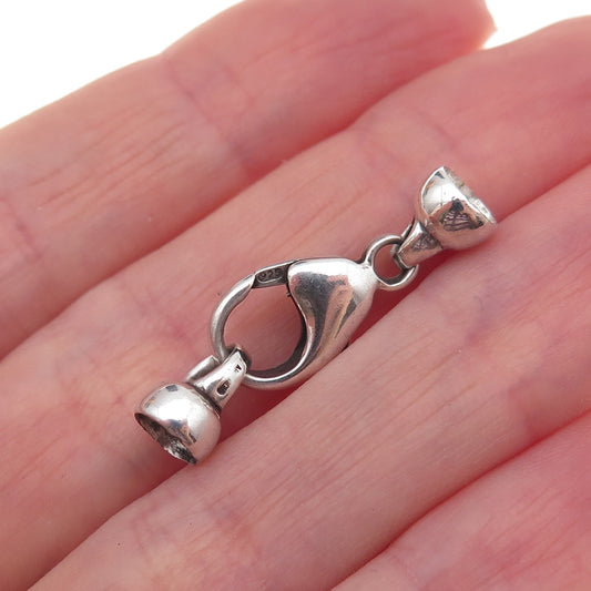 Ted Ott 925 Sterling Silver Vintage Bracelet / Necklace Lobster Lock Clasp
