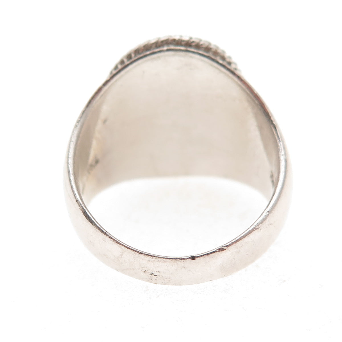 J. Stella 925 Sterling Silver Vintage Real Larimar Ring Size 8.5