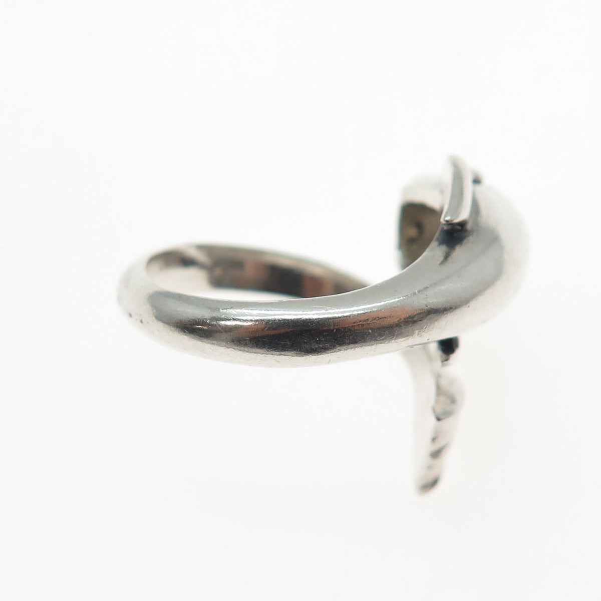 925 Sterling Silver Vintage Dolphin Adjustable Ring Size 6.75