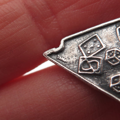 925 Sterling Silver Vintage Highlights of Nevada Oxidized Mini Charm Pendant