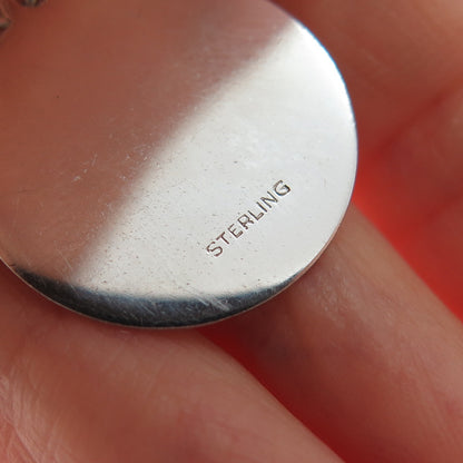 925 Sterling Silver Vintage Somers High School Round Tag Charm Pendant