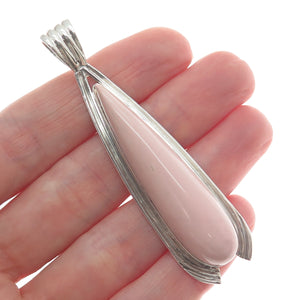 JAY KING DESERT ROSE 925 Sterling Silver Vintage Real Rose Rhodonite Pendant