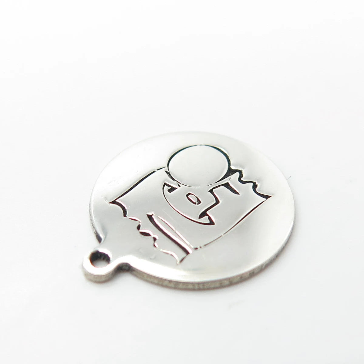 925 Sterling Silver USA Two In Town Puppy Feed Charm Pendant