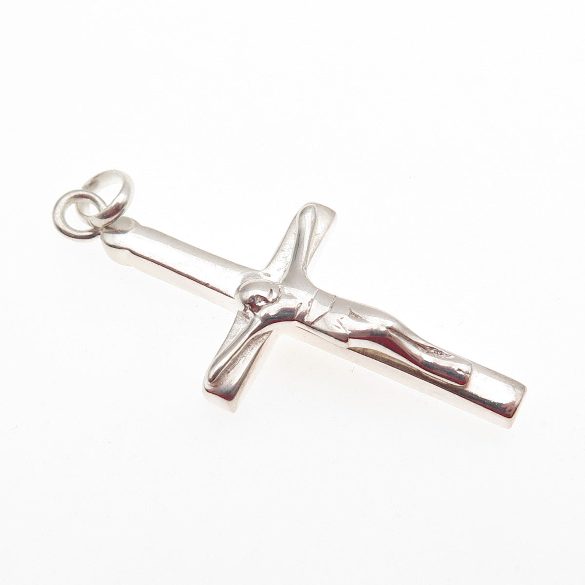 925 Sterling Silver Vintage Crucifix Cross Religious Charm Pendant