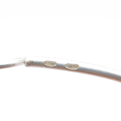 800 Silver Vintage Modernist Choker Necklace 13"