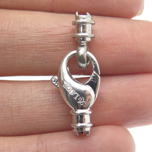 LALOOP 925 Sterling Silver Vintage Bracelet / Necklace Lobster Claw Clasp Lock