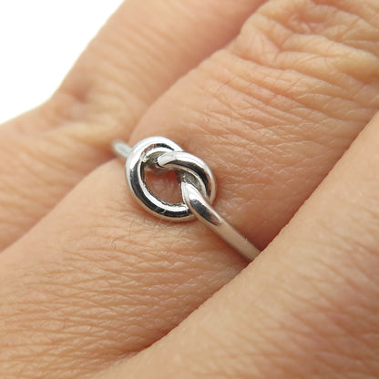 925 Sterling Silver Vintage Love Knot Ring Size 6.25