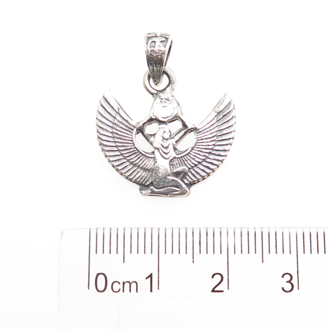 800 Silver Vintage Egypt Goddess Isis Pendant