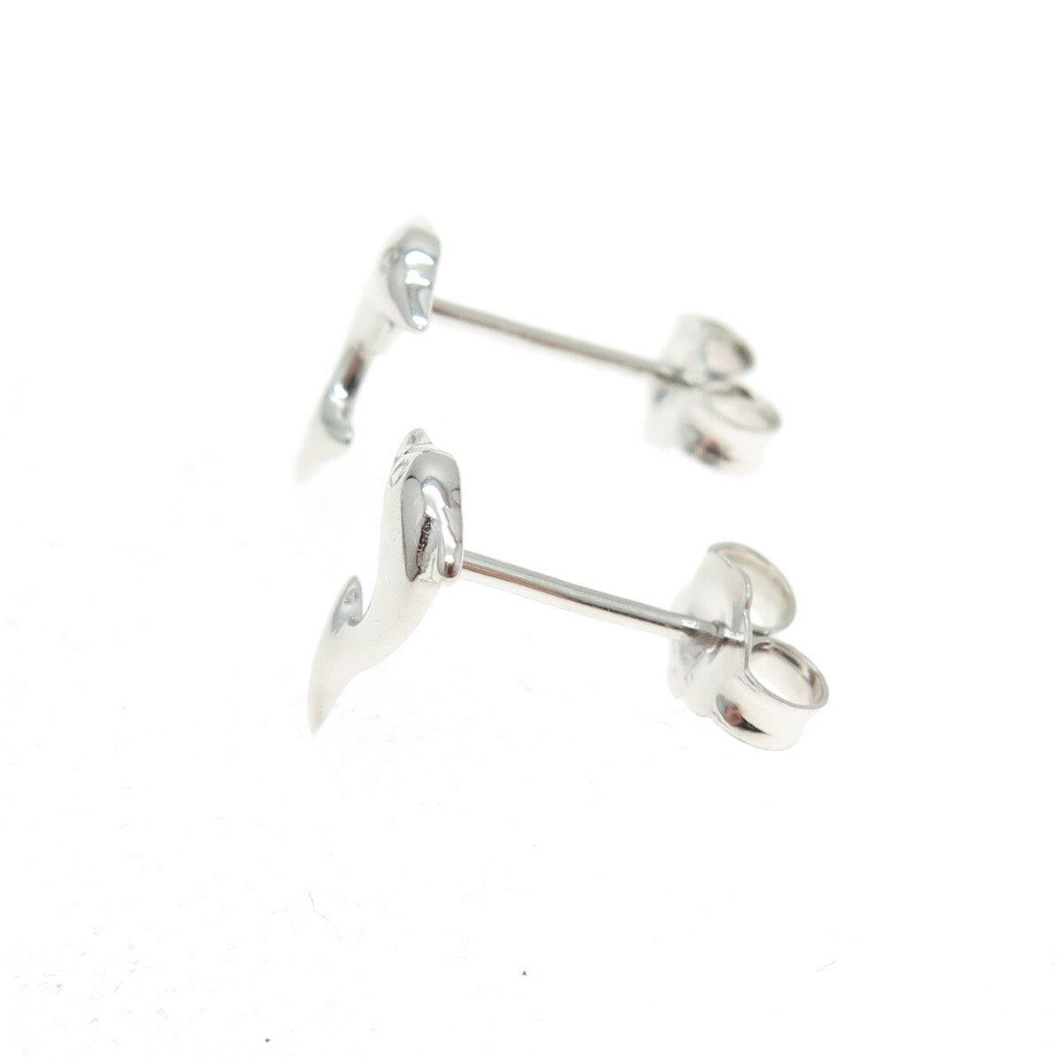925 Sterling Silver Friendly Dolphin Stud Earrings