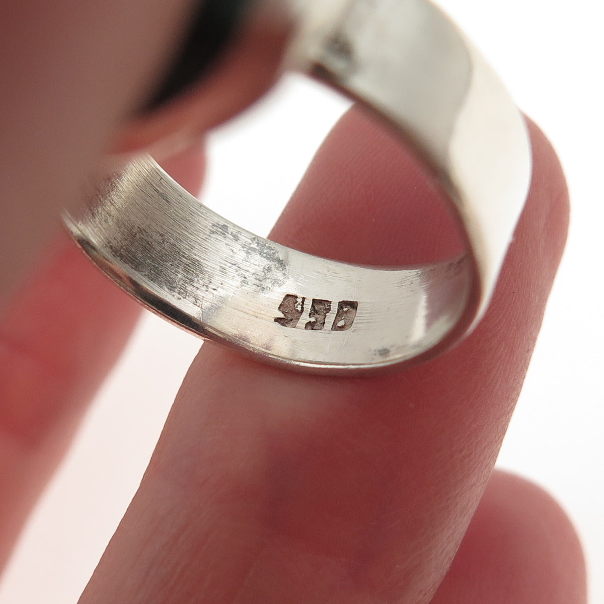 925 Sterling Silver Vintage Real Eilat Modernist Ring Size 7.75