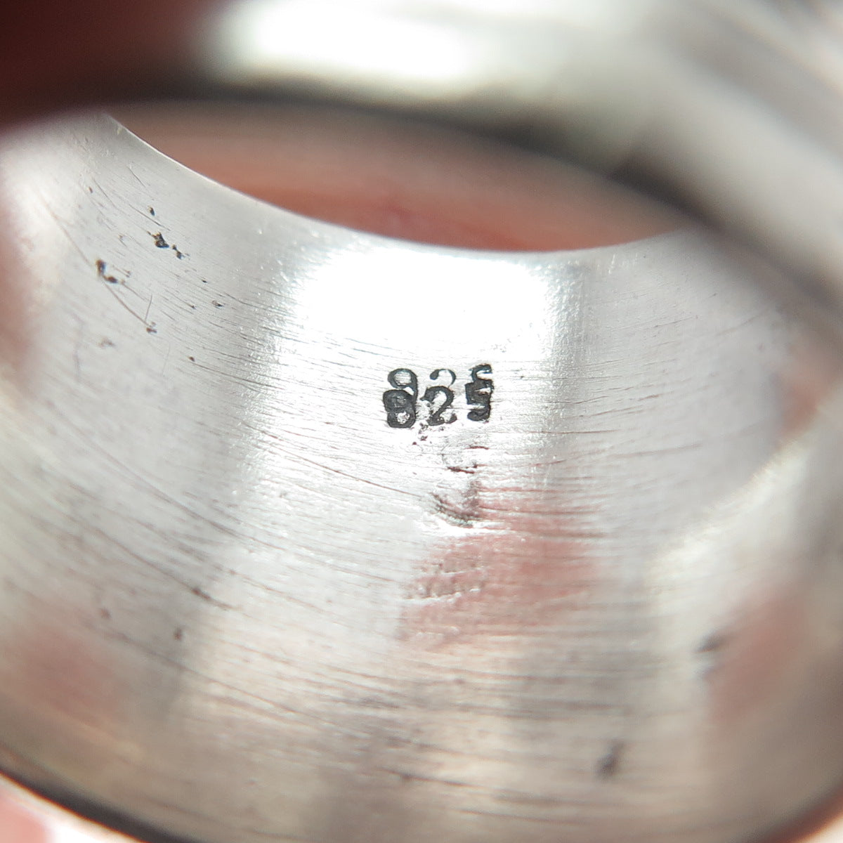 925 Sterling Silver Vintage Wheat Braided Swirl Wide Band Ring Size 7.5