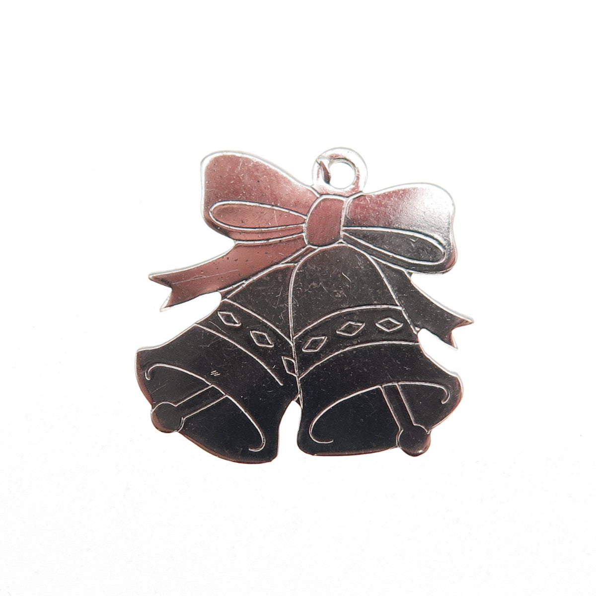 Danecraft 925 Sterling Silver Vintage Christmas Bells Mini Charm Pendant