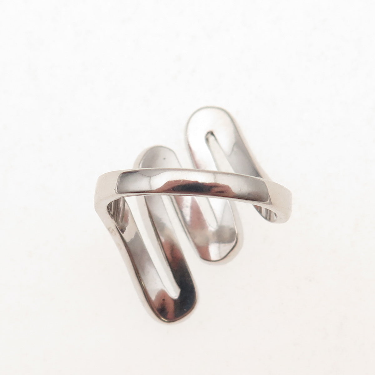 925 Sterling Silver Real Opal Modernist Zig Zag Ring Size 9
