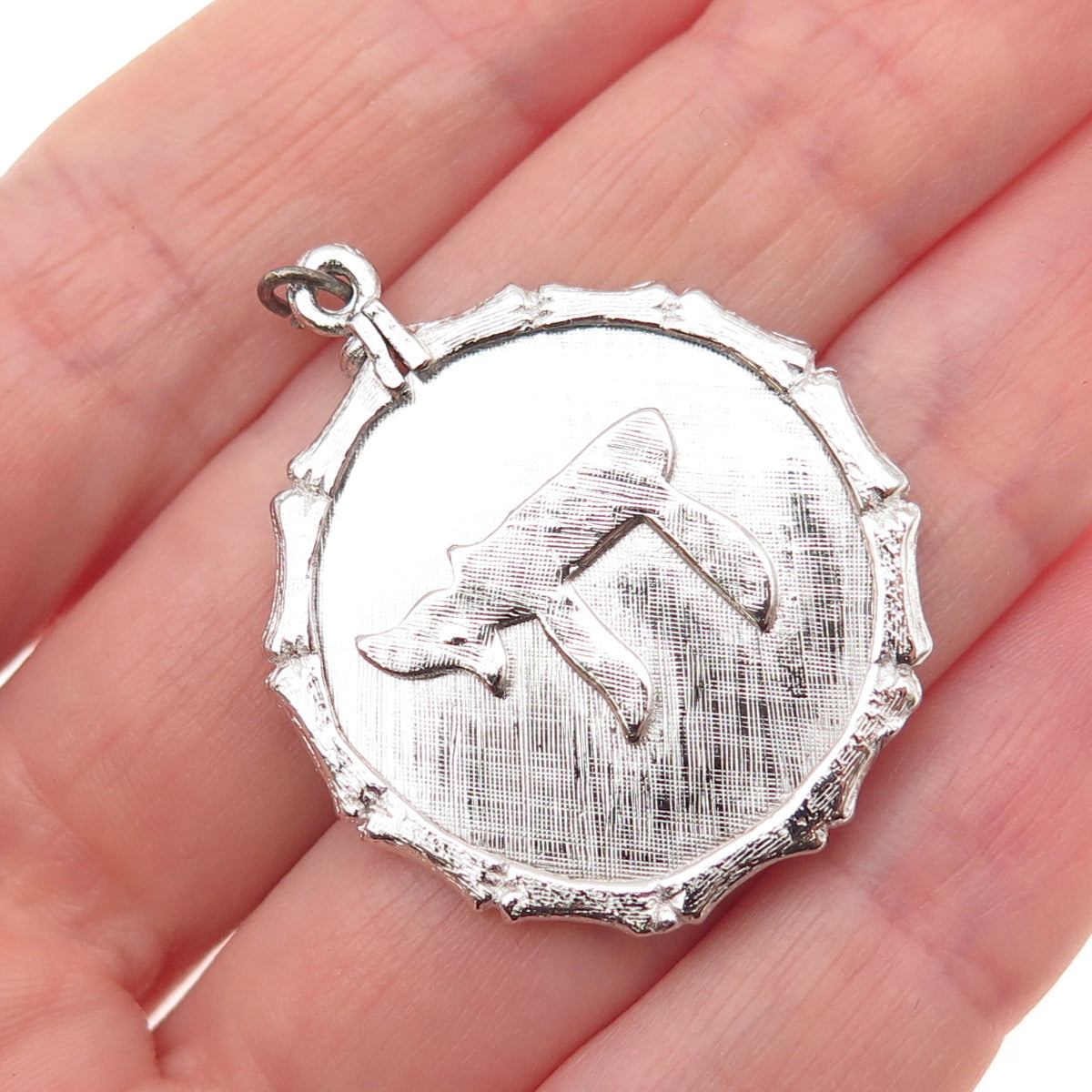 JAY POSON 925 Sterling Silver Vintage Chai Judaica Charm Pendant