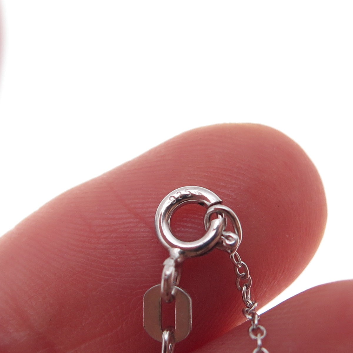 925 Sterling Silver Round-Cut C Z Cable Chain Necklace 18"
